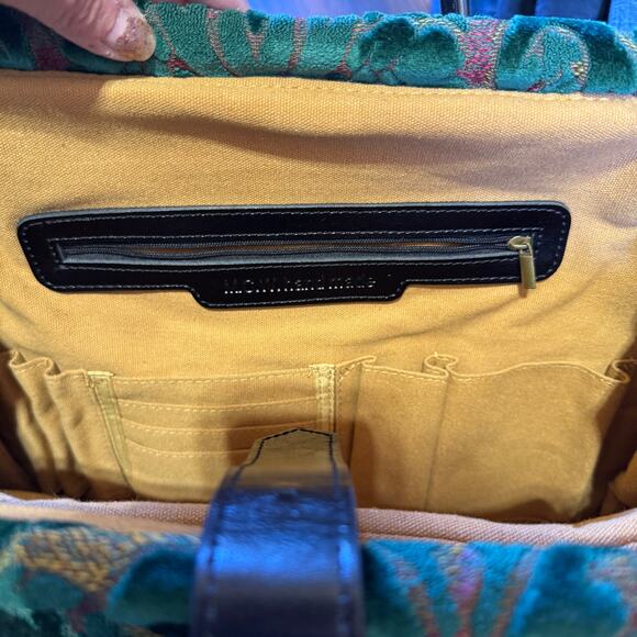 NWOT MCW Burnout Velvet Jade Green Carpet Laptop Backpack - Picture 11 of 15